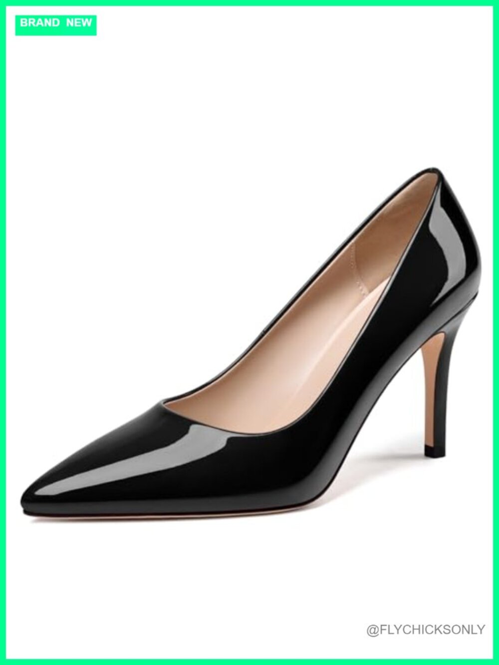 Women's Pointed Toe Stiletto Heels Slip On Pumps Dress Shoes 3.5 Inch